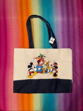 Disney Mickey & Friends Canvas Tote *New*